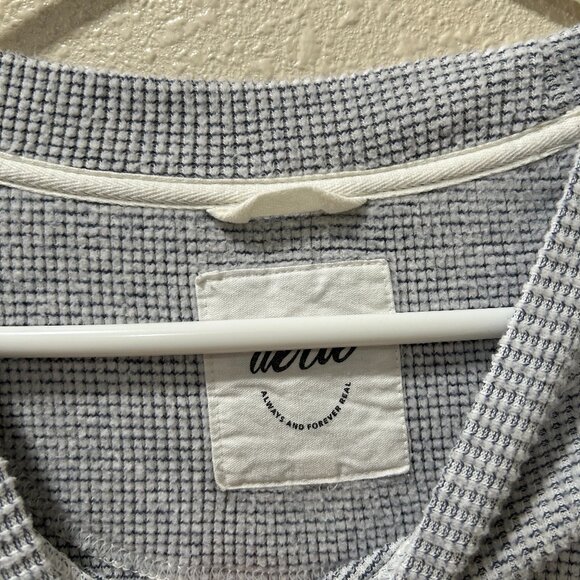 Gray Waffle Oversized Aerie Crewneck - Picture 3 of 3